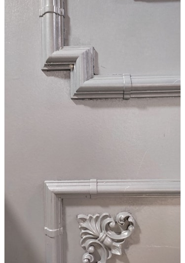 Beyaz Altın 2,5 Cm Çıta Uyumlu Dekoratif M Köşe Motifi