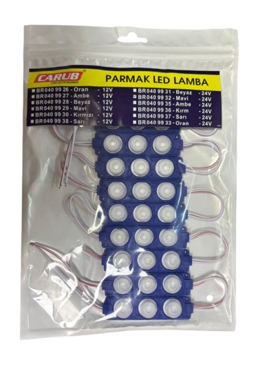 Parmak Lamba Camlı Mavi 24v 10'lu Br 040 99 32