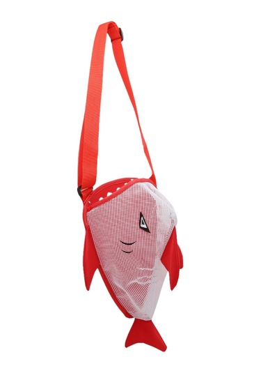 Suntek Yaz Çocukları Mesh Plaj Kabuk Torbası 25x18x15cm Çok Kırmızı