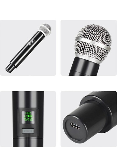 Profesyonel Kablosuz Mikrofon Wn-05 50m Çekim Mesafesi, Şarjlı Kullanım
