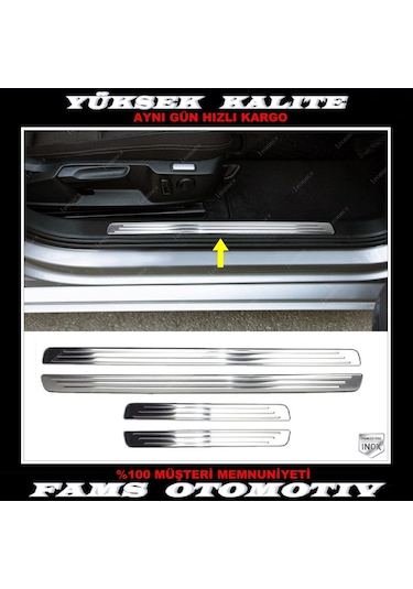 Vw Passat B8 Krom İç Kapı Eşiği 4 Prç P.Çelik 2014-2019 Arası