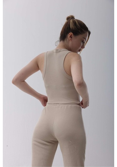 Kaşkorse Bej Fitilli Bra Bej