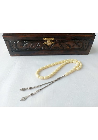 Soma Tesbih Ahmet Özdemir Usta Gümüş Eski Bilardo Topu Katalin Tesbih 7x11