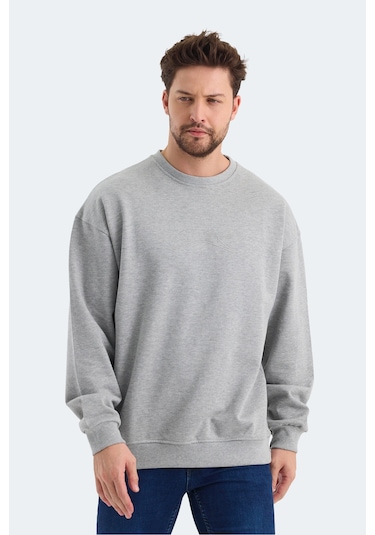 Slazenger Vadık 2li Set Erkek Siyah - Gri Sweatshirt Siyah - Gri