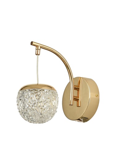 Milly Aplik 3 Renk Ledli Sarı-beyaz-gün Işığı Modern Akrilik Duvar Apliği -gold Gold