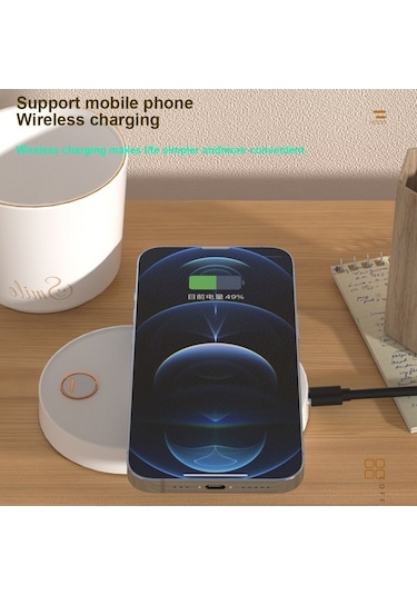 Novahub Akıllı Kablosuz Kahve Isıtıcı - 55 C, 15w Hızlı Şarj, Beyaz Seramik & Paslanmaz Çelik Tasarım Beyaz