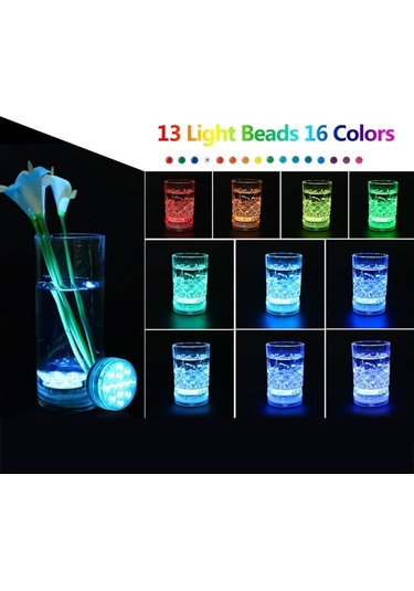 Trendooze Yüzme Yeni Uzaktan Tipi Su Stil Kupası Kumandalı Işığı Işığı Işığı Havuzu Emme Denizaltı Boncuğu Ampul Altı Akvaryum 13 At