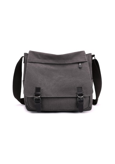 Erkek Çok Amaçlı Büyük Kapasiteli Kanvas Omuz Çantası X001 Gri