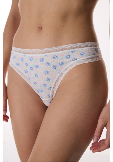 Penti Kırık Beyaz Easy Trim Floral Tanga Külot