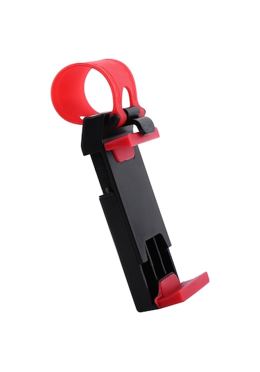 Moveevo Araç Direksiyon Telefon Tutucusu, Esnek Kauçuk Bandı İle Hızlı Kurulum, Yumuşak Silikon Pad İle Telefonu Korumak, Çoğu Telefon İçin Uyumlu