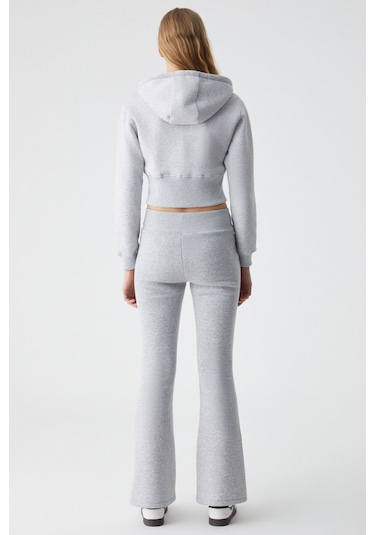 GRIMELANGE Iressen Kadın Nakış Desenli Regular Fit Grimelanj Eşofman Altı Grimelanj