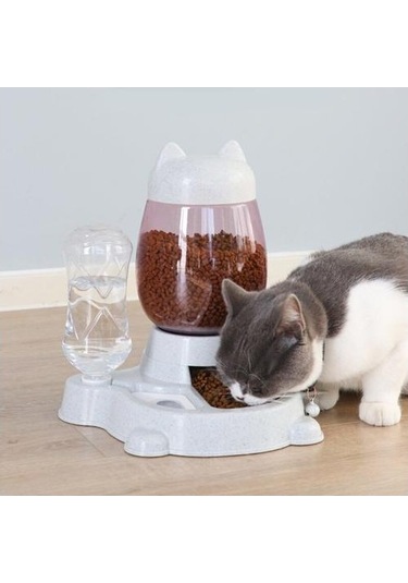 Soulader Otomatik Su Ve Mama Makinesi 2.2 Litre Kapasiteli Evcil Hayvan Besleyici Köpek Kedi Suluk Yemek Kabı