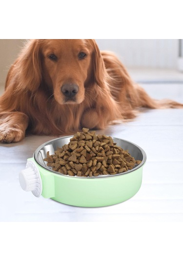 Suntek Sandık Köpek Kase Asılı Su Besleyici Tavşan Yeşil