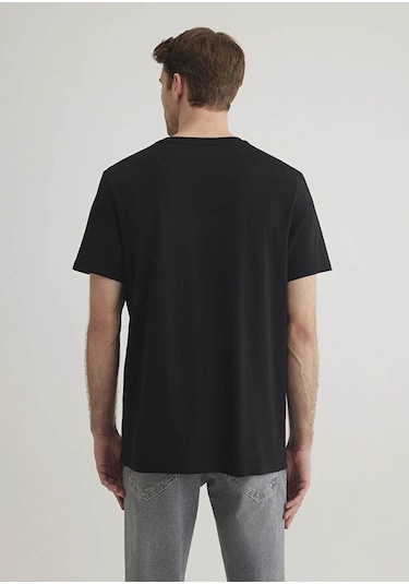 Mavi Jeans Baskılı Siyah Erkek T-shirt M066841-900 Siyah