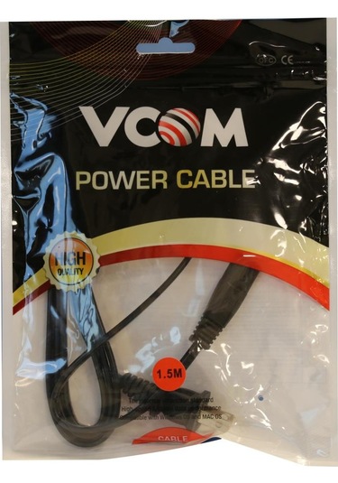 Vcom Ce033-1.5Mt Amerikan Uçlu Teyp Power   Kablosu