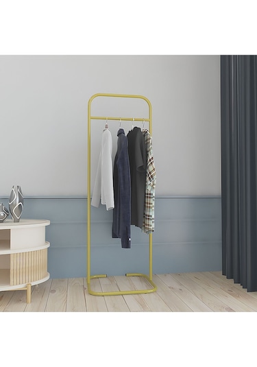 Metallica Concept Butik Dik Tekli Gold Konfeksiyon Askısı Ayaklı Askılık Elbise Askılığı Altın