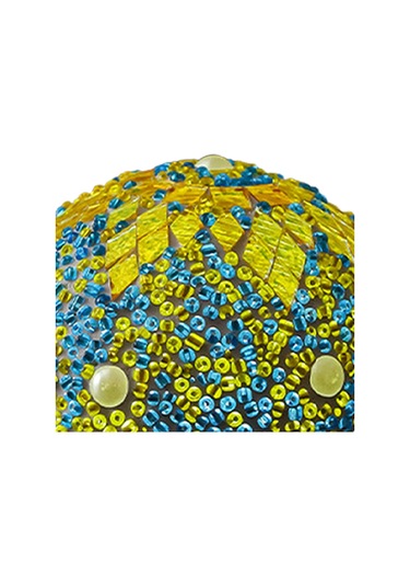 Homyl Gece Işığı Yatak Başı Usb Cam Mozaik Top Türk Lambası Yeşil Çok Renkli