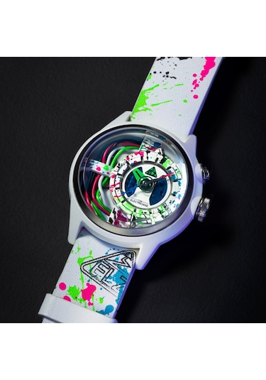 The Electricianz The Neon Z Black & White - Arty Edıtıons Unisex Kol Saati
