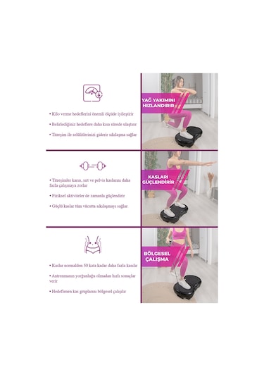 Relax Fit Titreşimli Egzersiz Fitness Aleti Slim 2d Vibration Plate Siyah