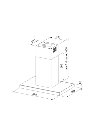 Franke Mythos FCR 925 I TC BK XS Ada Tipi 90 CM Davlumbaz