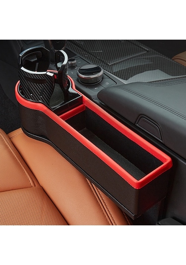Araba Koltuğu Boşluk Saklama Kutusu Araba Su Bardağı Tutucu Küllük, Renk: Sol Siyah
