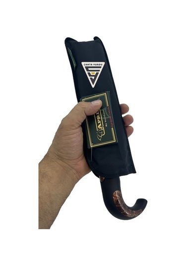 April A-226g A7 Baston Sap 10 Telli Tam Otomatik Şemsiye Siyah