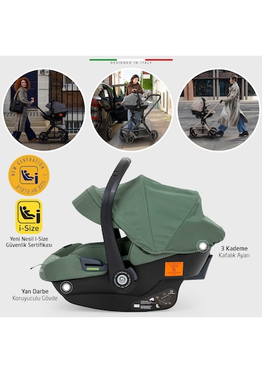 Elele Firenze Travel Sistem Bebek Arabası Yeşil