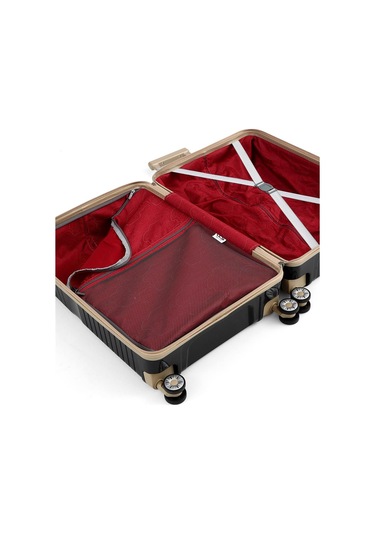 Ççs 5239 Polipropilen Orta Boy Valiz Siyah-bej Siyah - Bej