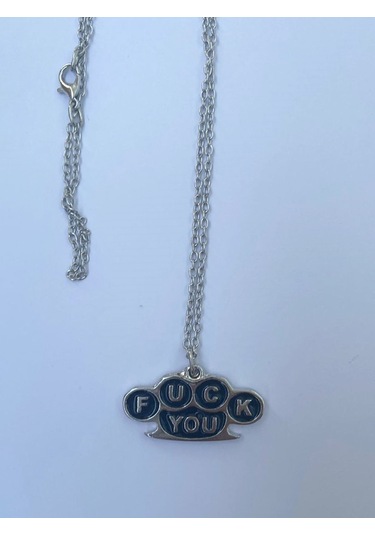 Paytak Moda F Ck You Yazılı Zincir Kolye Pytkznkly271