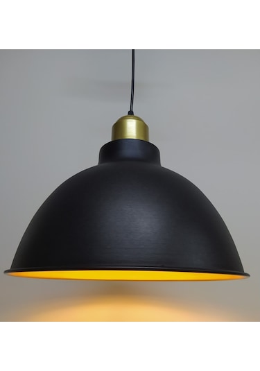 Riolight Retro Siyah Içi Altın Gold Askılı Tekli Metal Sarkıt (538296371)