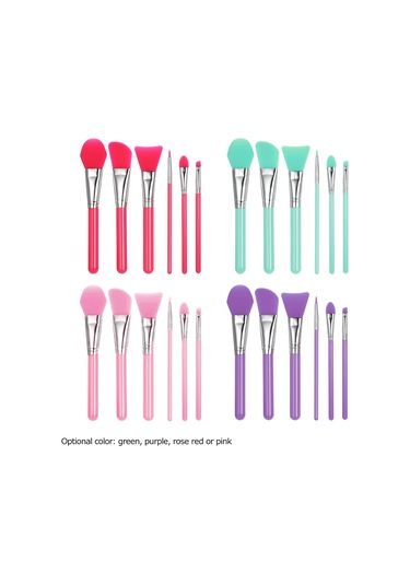 Shineyee 6'li Silikon Makyaj Fırçası Seti - Fondöten Ve Mask Uygulama Fırçaları, Dökülmez, Hafif Ve Ekonomik