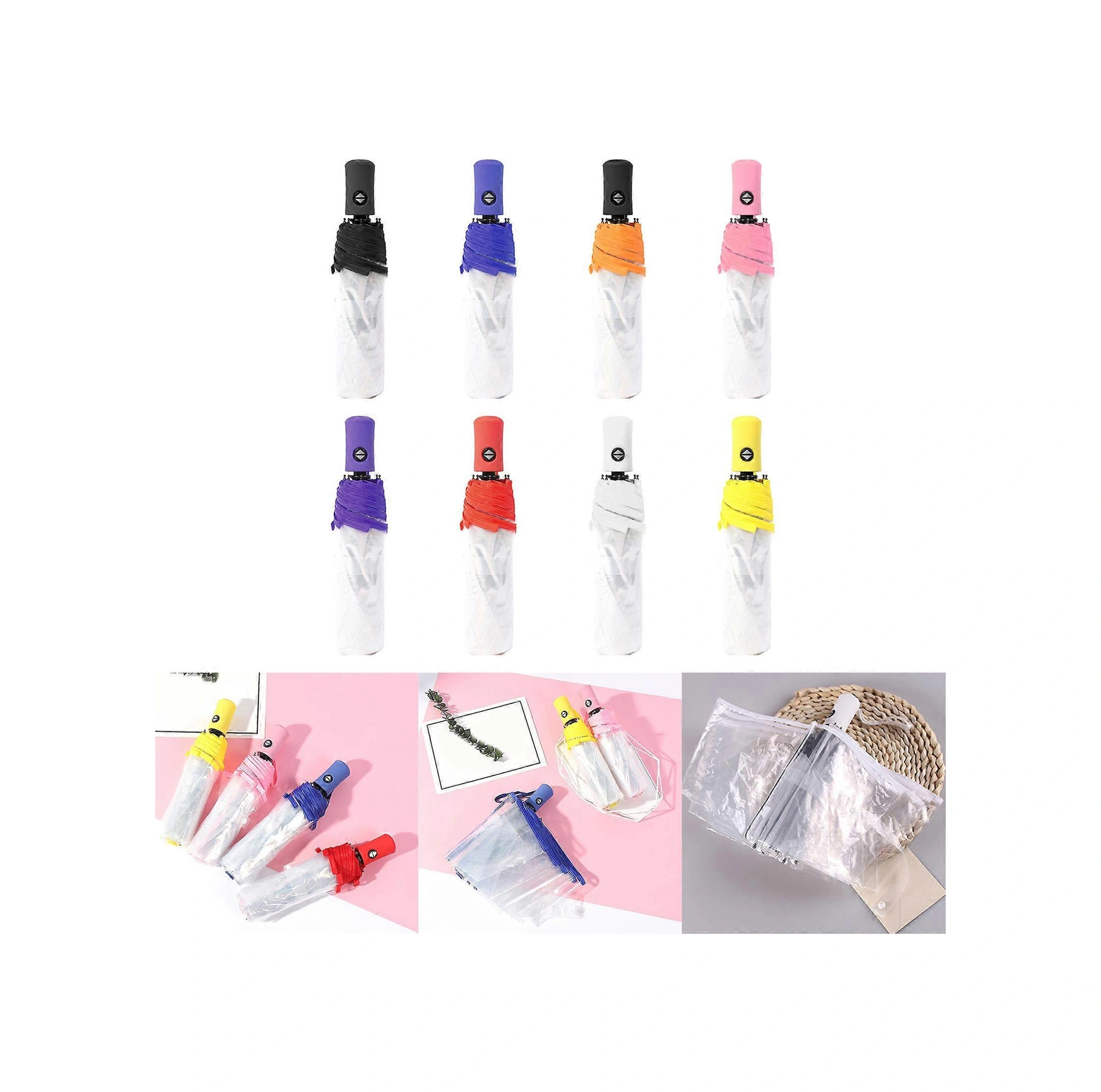 Otomatik Açılıp Kapanan Şemsiye Katlanır Şemsiye Otomatik Açılıp Kapanan Şemsiye Taşınabilir Yağmur Şemsiyesi Rüzgara Ve Suya Dayanıklı Çok Renkli