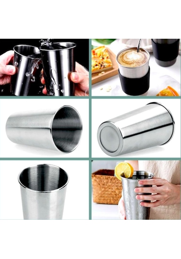 Omeniv 500ml 304 Çelik Bira Kola Bardağı Kupa Kahve Fincanı