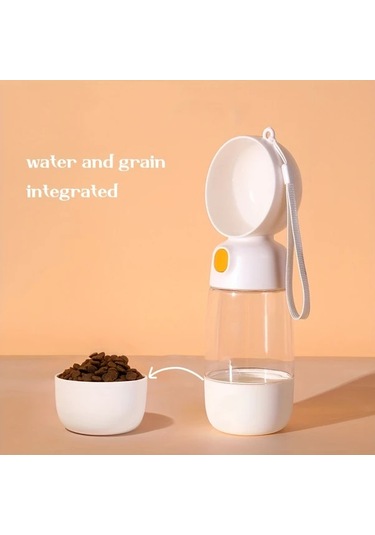 Willowhaven Beyaz 2si 1 Arada Taşınabilir Köpek Su Şişesi Ve Mama Kabı Sızdırmaz