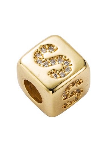 İngilizce Mektup Boncuk Bilezik Pirinç Mikro Kakma Çift Kırmızı Dize Çekme Dıy Bilezik Takı, Stil: S Çok Renkli