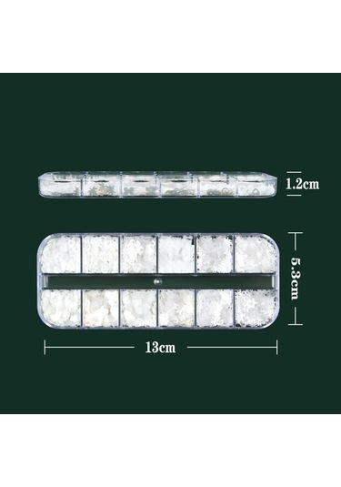 Parlak Beyaz Tırnak Süsleme Folyo Pulları Karışık Dizayn Kelebek Kalp Harfler Yıldızlar Nail Art