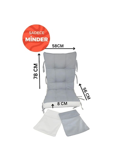 Reyo Home Sallanan Sandalye Minderi Kapitone Çift Cepli Hardal