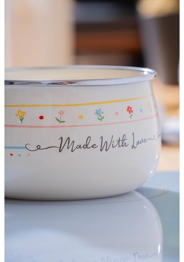 Made With Love Emaye Sütlük / Sosluk - 14 Cm Çok Renkli