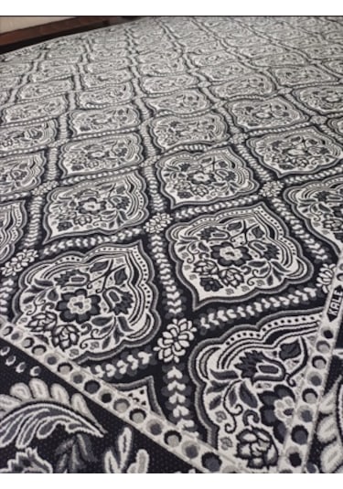 Savan Dokuma Halı Örtüsü 6m² 200 300cm Kale Siyah