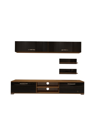 Decoraktiv Eko 5 Mdf Dvd Tv Ünitesi Tv Sehpası Ceviz - Siyah