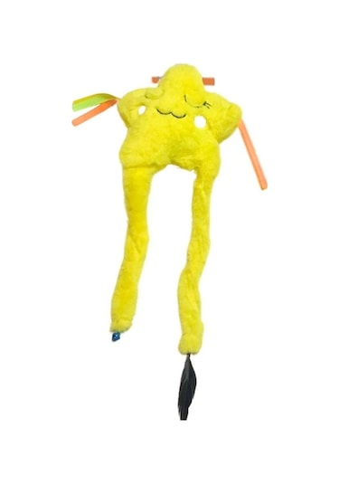 Sarı Yıldız Peluş Kedi Oyuncağı