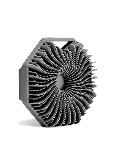 Skycity Gri Dönen Silikon Duş Fırçası - Vücut Masajı Ve Ölü Cilt Kaldırma, Ev Kullanıma Uygun, Dayanıklı Malzeme, Fabrika Stoklu