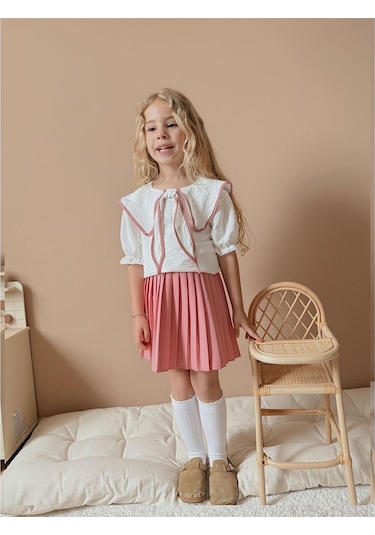 Şık Kız Çocuk Alt Üst Takım Pembe
