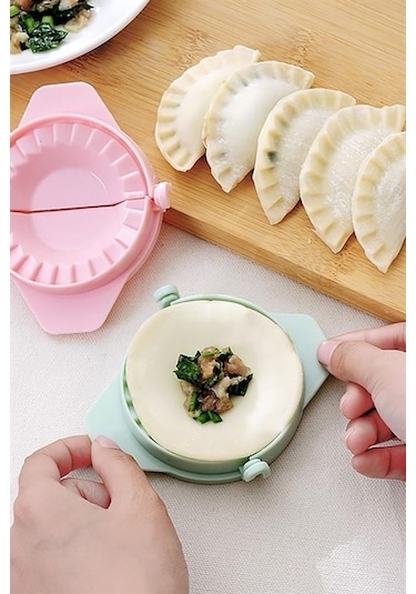 Ams Net 3lü Çiğ Börek Kurabiye Hamur İşi Ravioli Kesme Kalıbı Aparatı Sarı