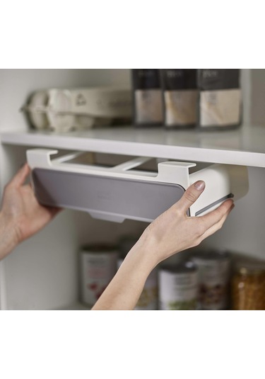Dolap İçi Depolama, Raf Altı Mutfak Depolama, Baharat Rafı, Gri Düzenleyici -