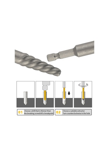 Shineyee 11 Parça Hız Metal Matkap Ucu Ve Vida Sökücü Seti - Kırık Ve Çıkmayan Vidalar İçin Pratik Çözüm - Kırmızı Kutu Cg1593