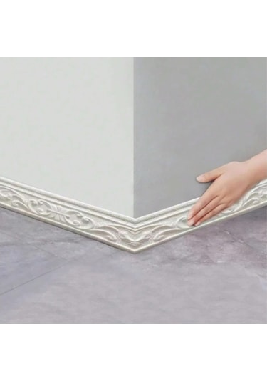 Elmpaly 1 Rulo 90,55 Inç Kendinden Yapışkanlı Dekoratif Kenar Şeridi, Köşe Koruma, Kapı Çerçeve Koruması, Beyaz