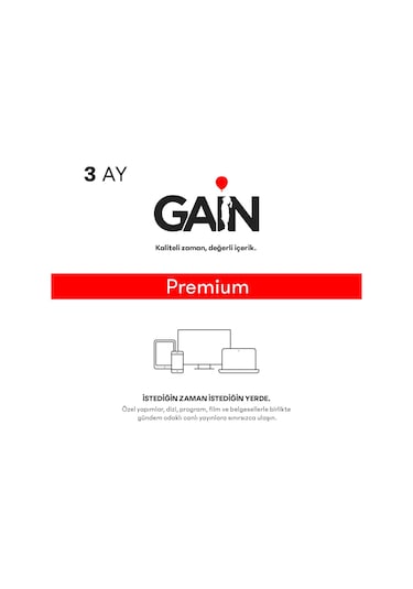 Gain Premium 3 Aylık Üyelik (528970009)