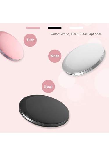 Vkemall 1x/3x Büyüteçli Aydınlatmalı Makyaj Aynası Işık Mini Yuvarlak Taşınabilir Led Ma
