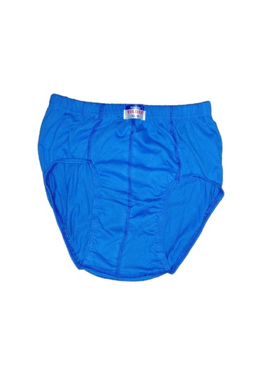 12 Adet Nazar Yıldız Erkek Renkli Penye Slip Külot Dar Kalıp Mavi